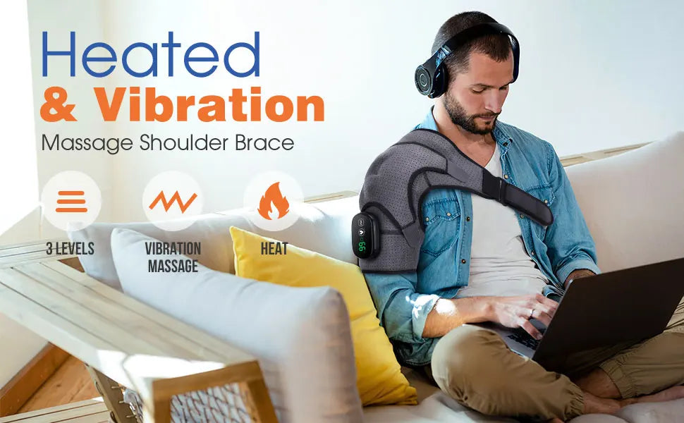 Electric Heating Shoulder & Knee Brace with Vibration & LED Display