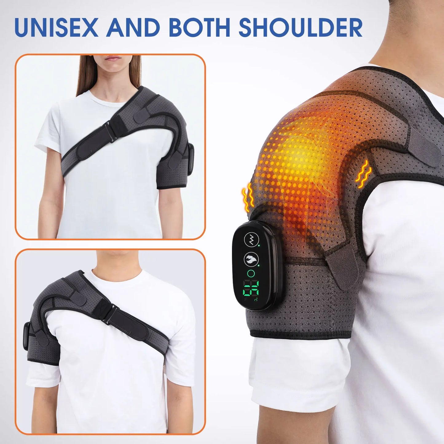Electric Heating Shoulder & Knee Brace with Vibration & LED Display