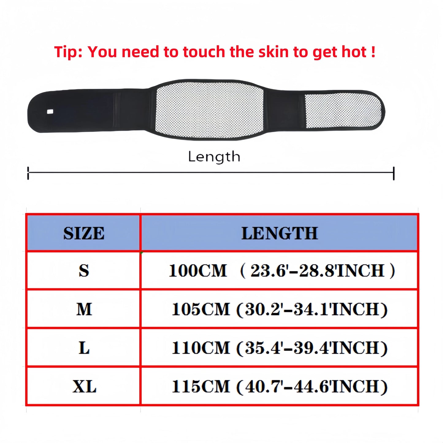 Adjustable Tourmaline Self-Heating Magnetic Therapy Waist Support Belt
