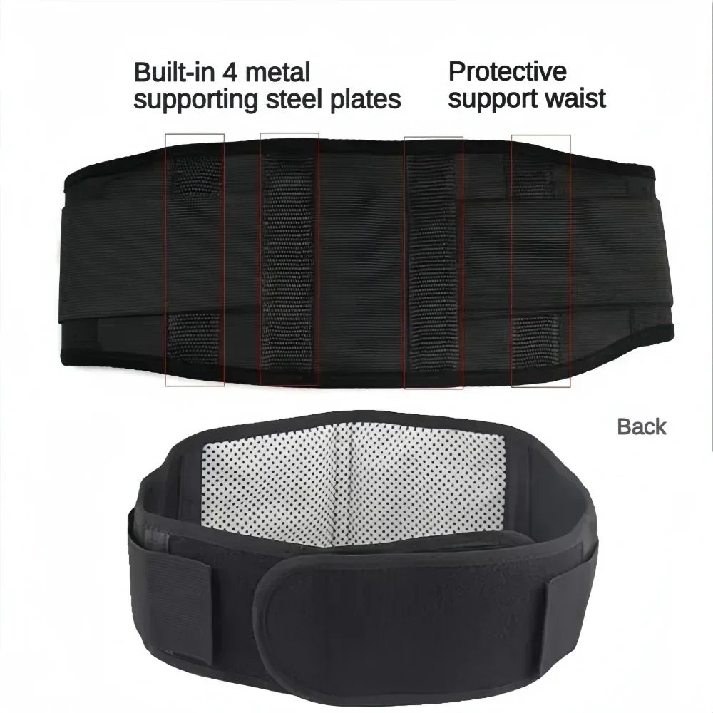Adjustable Tourmaline Self-Heating Magnetic Therapy Waist Support Belt
