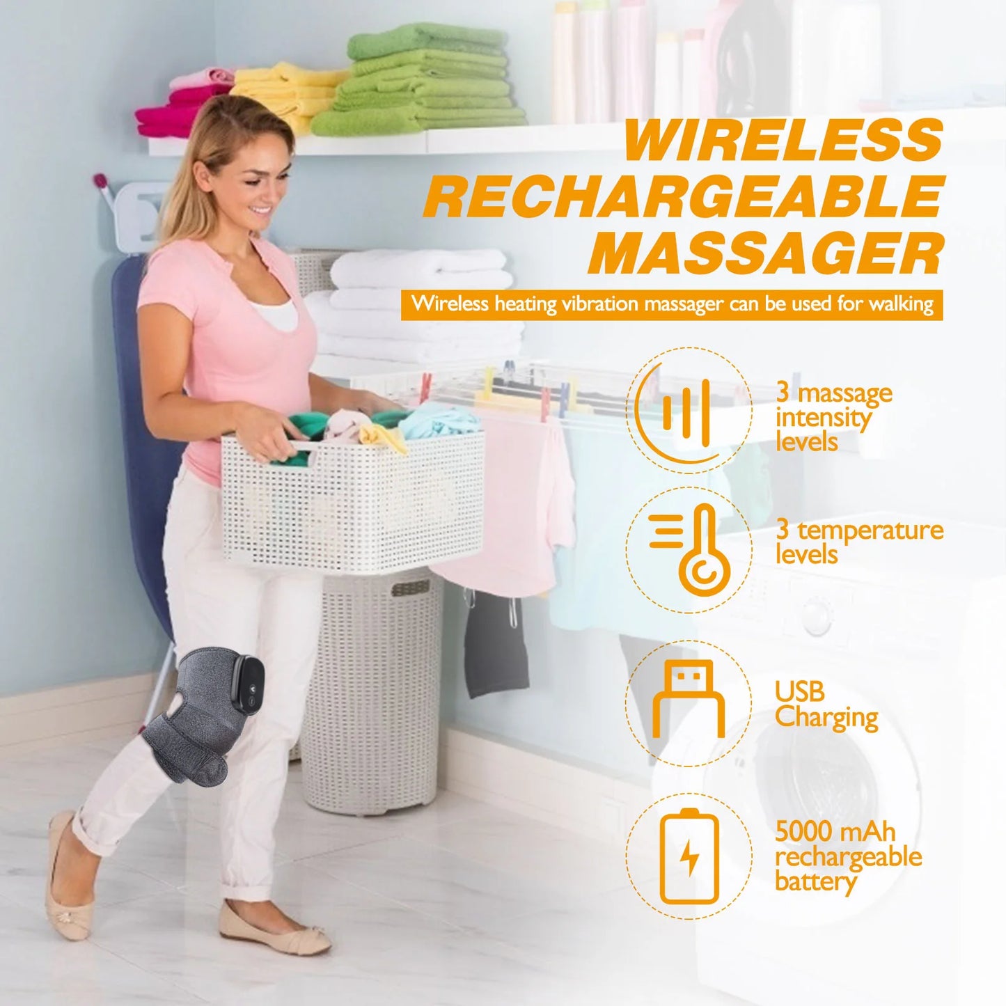 Electric Heating Shoulder & Knee Brace with Vibration & LED Display