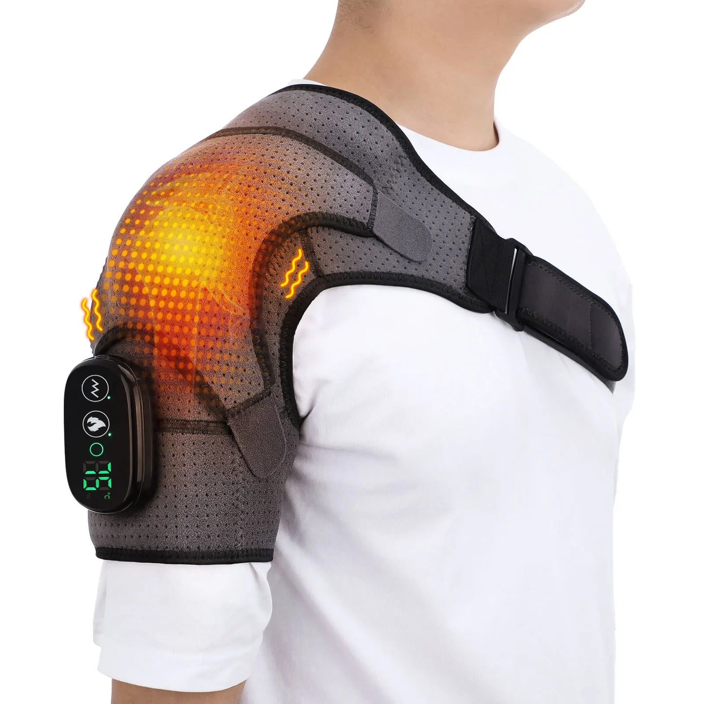Electric Heating Shoulder & Knee Brace with Vibration & LED Display