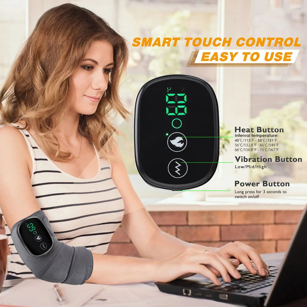 Electric Heating Shoulder & Knee Brace with Vibration & LED Display