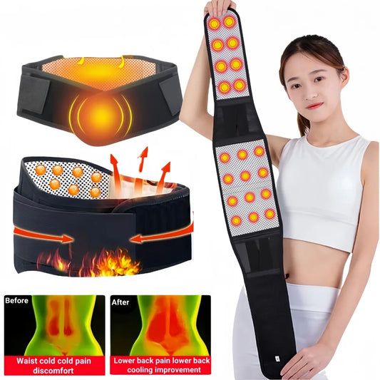 Adjustable Tourmaline Self-Heating Magnetic Therapy Waist Support Belt