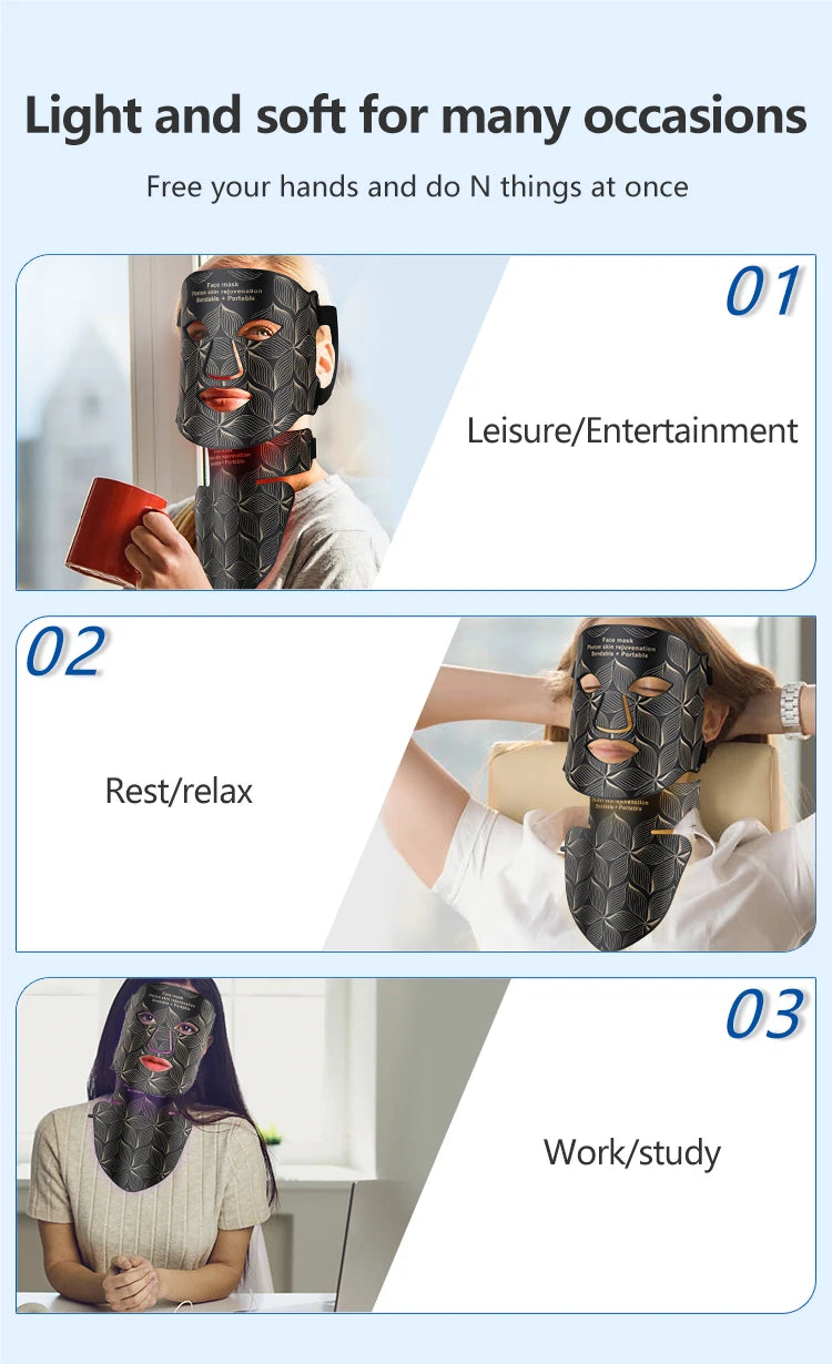 LED Facial Mask with Neck