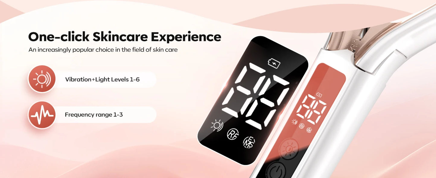 Upgraded Microcurrent Facial Slimming Massager Red-Light-Therapy-for-Face and Neck,Vibrating Facial Massager for Wrinkles