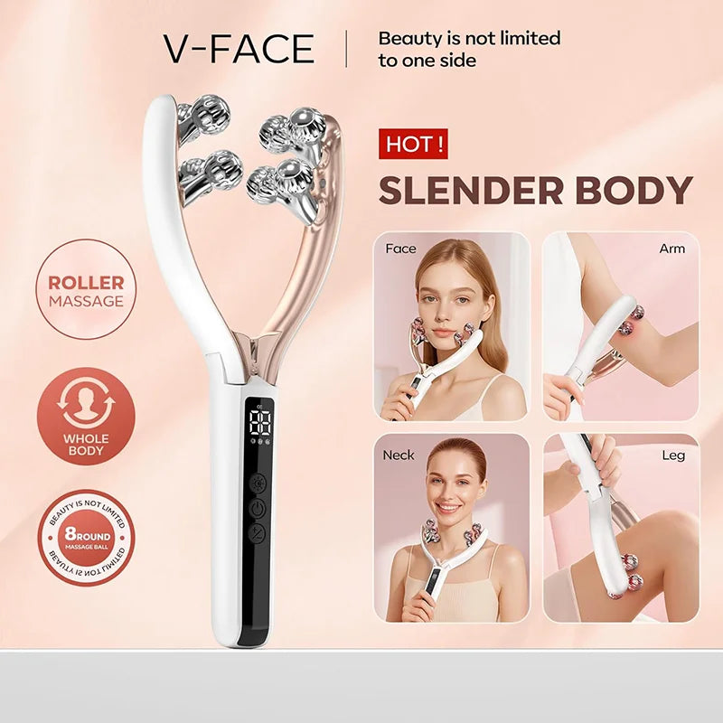 Upgraded Microcurrent Facial Slimming Massager Red-Light-Therapy-for-Face and Neck,Vibrating Facial Massager for Wrinkles