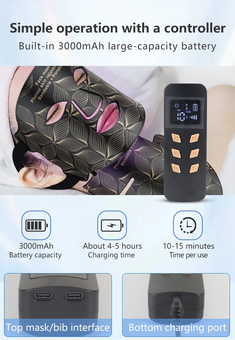 LED Facial Mask with Neck