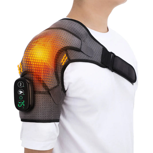 Electric Heating Shoulder & Knee Brace with Vibration & LED Display
