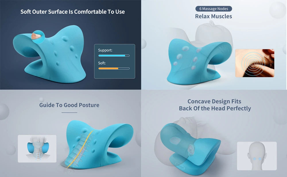 Neck Shoulder Stretcher Cervical Pillow