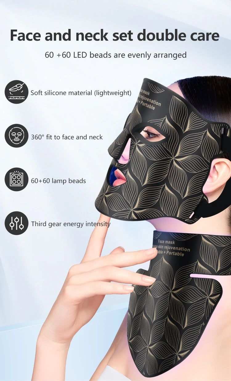 LED Facial Mask with Neck