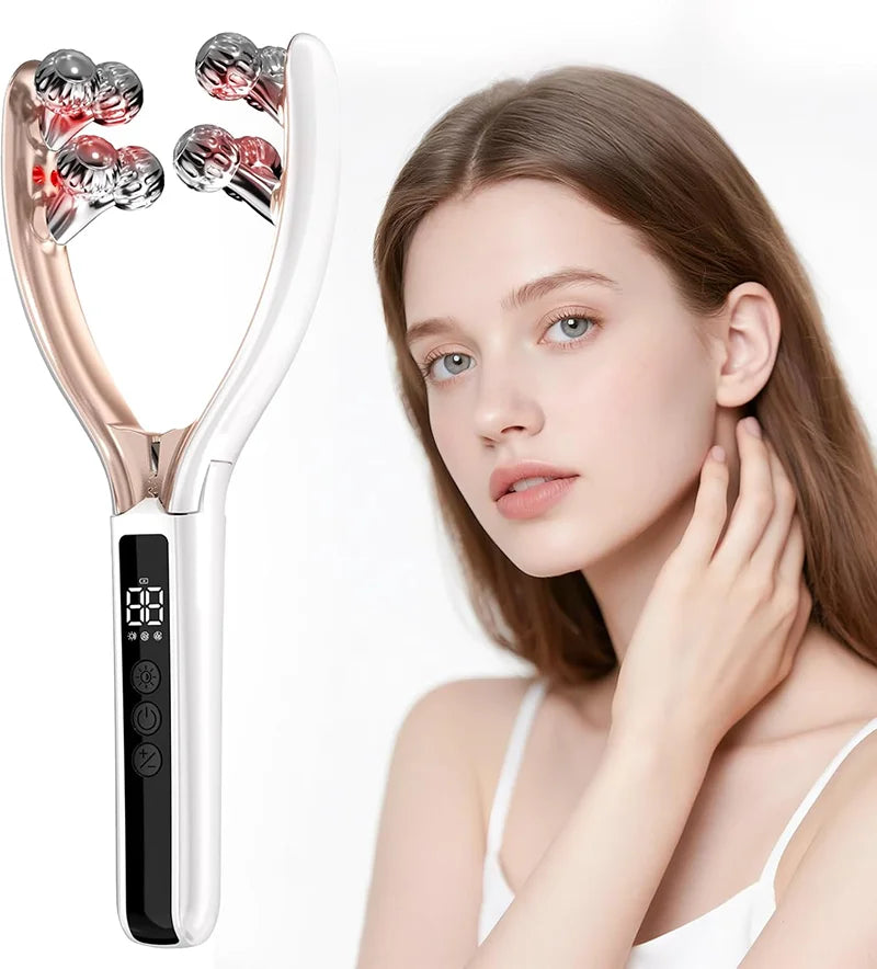 Upgraded Microcurrent Facial Slimming Massager Red-Light-Therapy-for-Face and Neck,Vibrating Facial Massager for Wrinkles