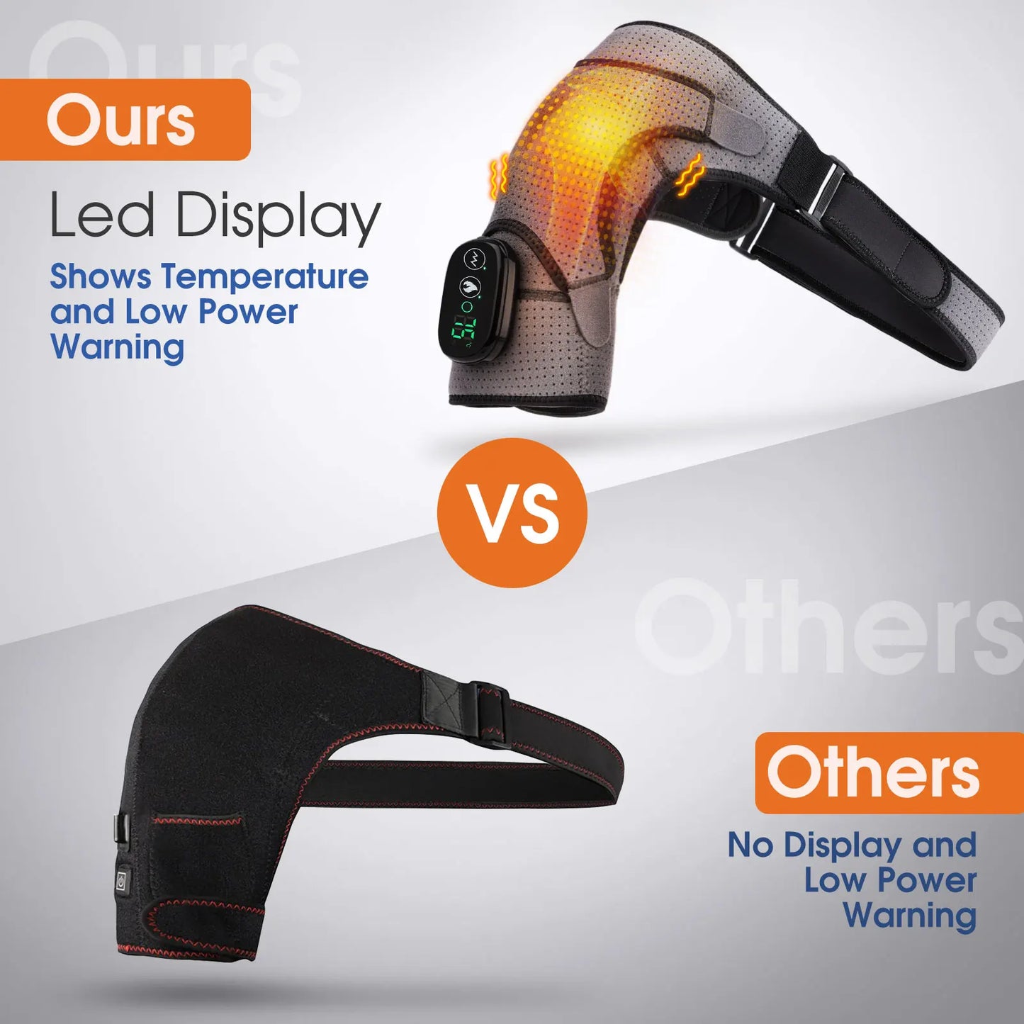 Electric Heating Shoulder & Knee Brace with Vibration & LED Display