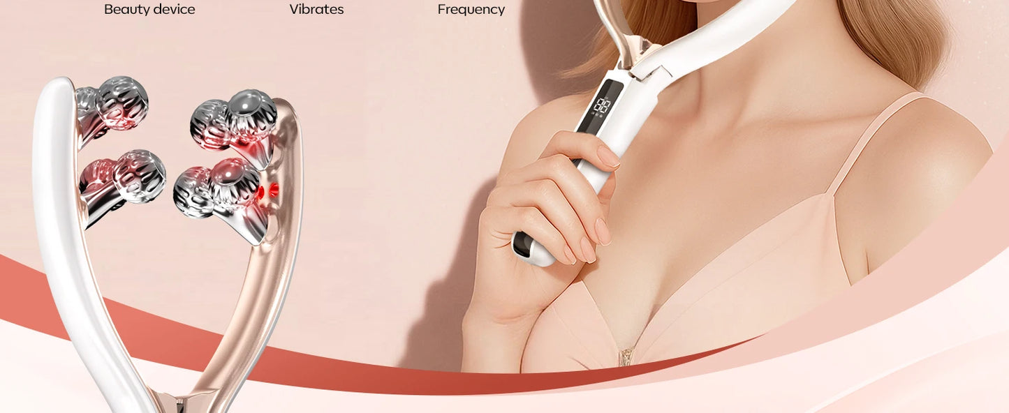Upgraded Microcurrent Facial Slimming Massager Red-Light-Therapy-for-Face and Neck,Vibrating Facial Massager for Wrinkles