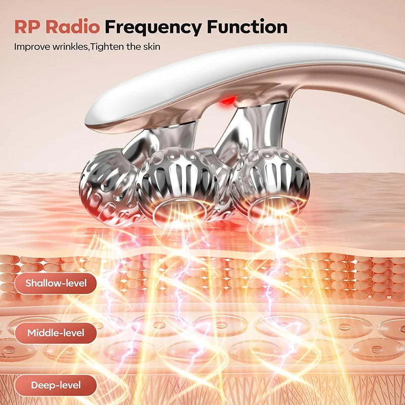 Upgraded Microcurrent Facial Slimming Massager Red-Light-Therapy-for-Face and Neck,Vibrating Facial Massager for Wrinkles